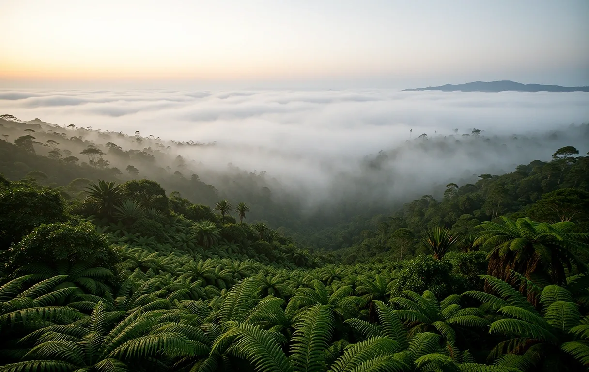 Misty Indonesian Highlands